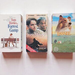 Forrest Gump, Shawshank Redemption & Lassie VHS Set – Classic Nostalgic Movies